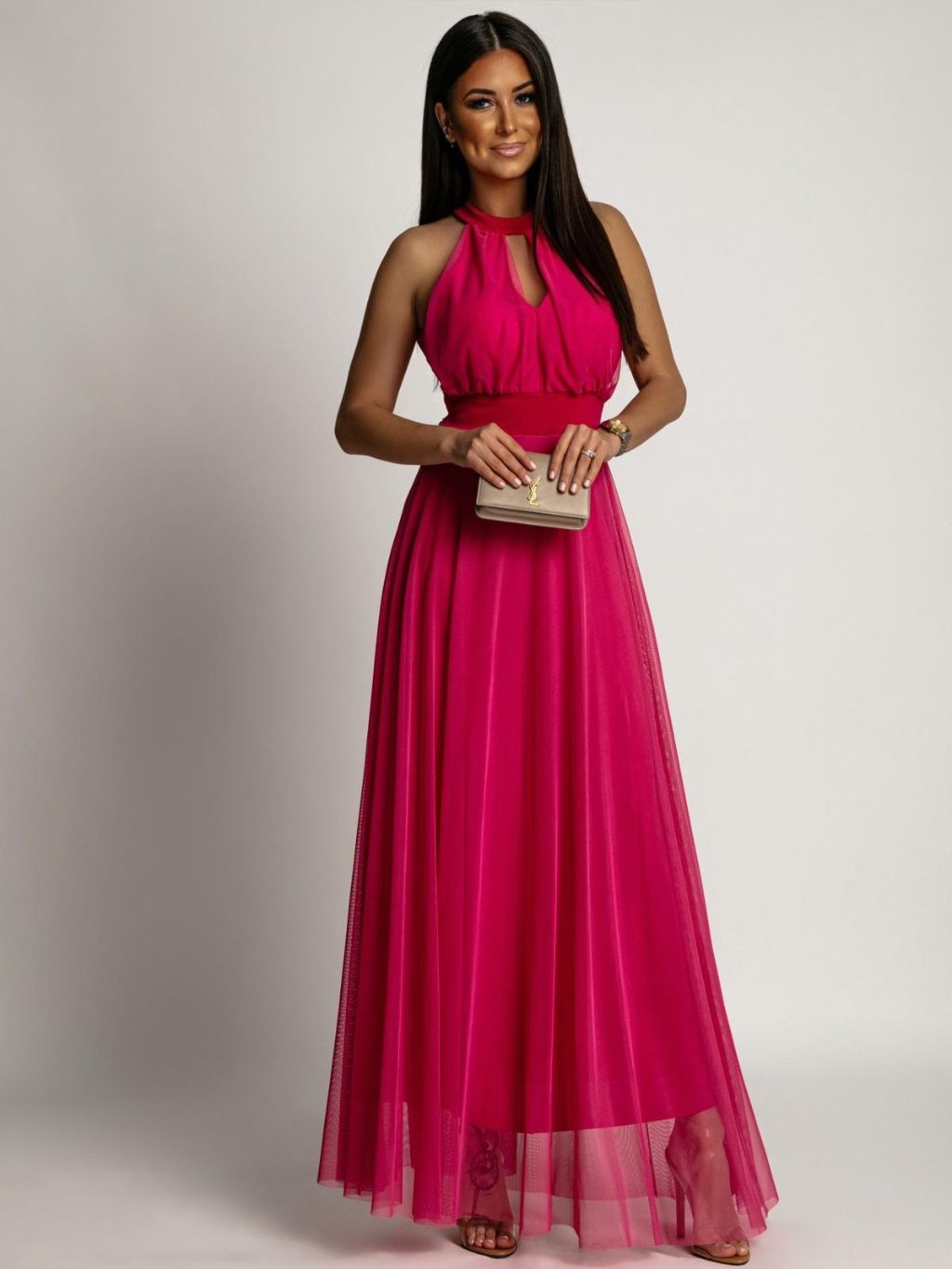ASPERISSIA Dámske šaty LARISS Farba: Fuchsia, Konfekčná veľkosť: ONESIZE