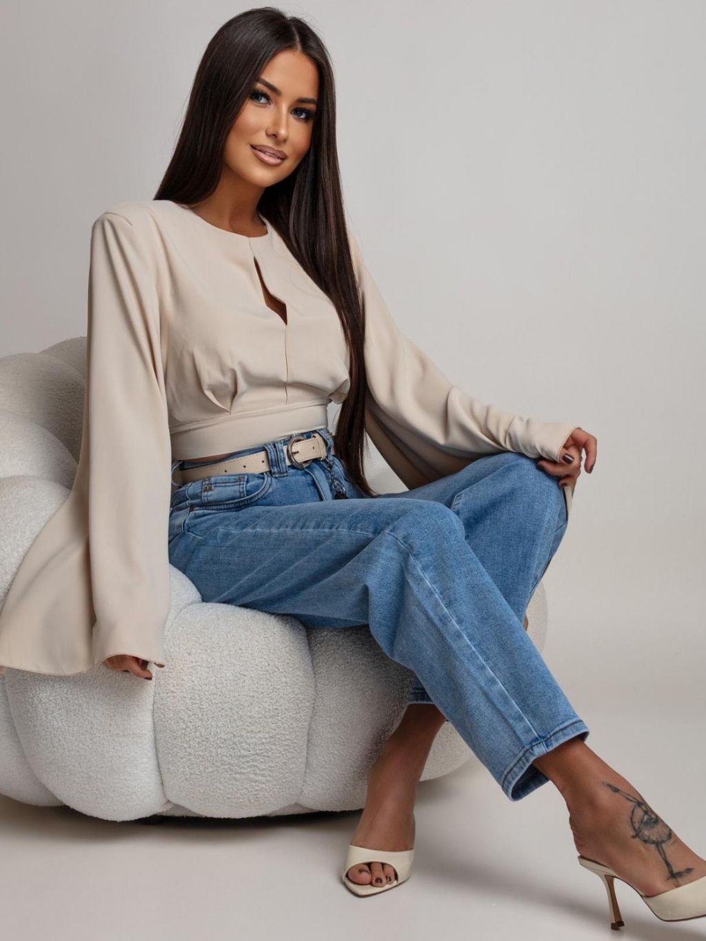 ASPERISSIA Dámsky top ANNIA Farba: Béžová, Konfekčná veľkosť: ONESIZE