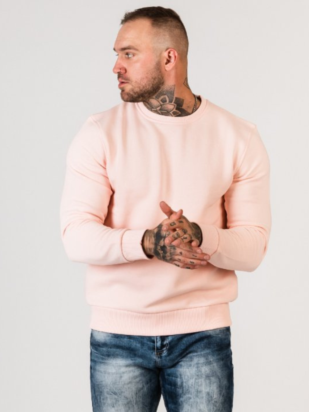 Pánska mikina CIPO & BAXX CL558 PINK Farba: Ružová, Konfekčná veľkosť: M