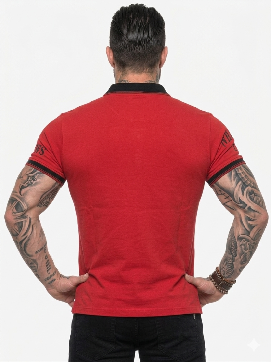 Pánske tričko CIPO & BAXX CT603 RED Farba: Červená, Konfekčná veľkosť: XL