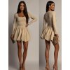 Dámske šaty ZAIANI (Farba Béžová, Konfekčná veľkosť ONESIZE)