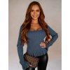 Dámsky sveter LINA (Farba Modrá, Konfekčná veľkosť L/XL)