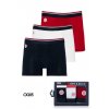 Pánske boxerky CIPO & BAXX CX105 3 PACK (Farba červená, Konfekčná veľkosť XXL)
