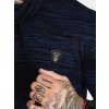 Pánsky sveter CIPO & BAXX CP252 INDIGO-NAVY BLUE (Farba Modrá, Konfekčná veľkosť XXL)