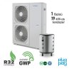 levegő víz hőszivattyú Dual Clima 19R kW os csak fűtés, hűtés csomagajánlat 1 fázis 550x550