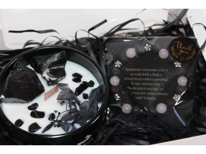 Dárková sada svíčka s náramkem