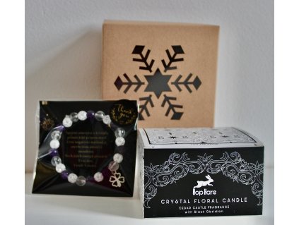 Dárkové balení svíčky s náramkem