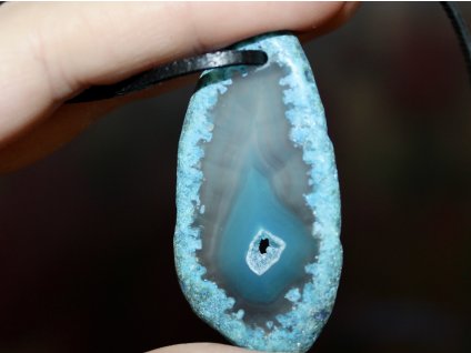 Achátový plát na krk