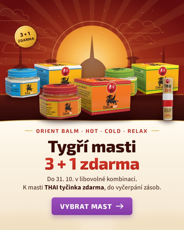 Tygří masti Orient Balm – 3 + 1 zdarma