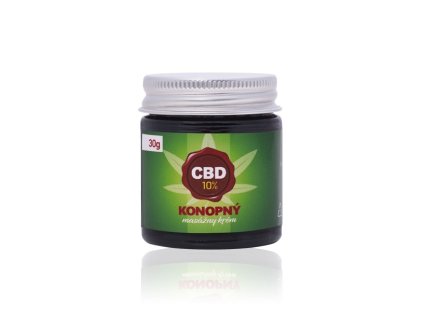 Trávniček 10% CBD Konopný masážní krém