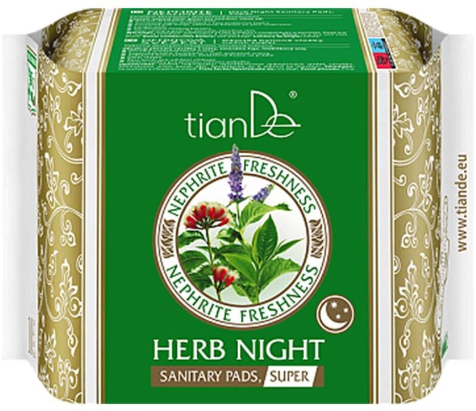TianDe Noční menstruační vložky Nefritová svěžest