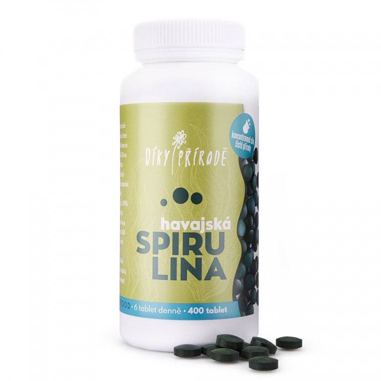 DÍKY PŘÍRODĚ Havajská spirulina Balení: 400 tobolek
