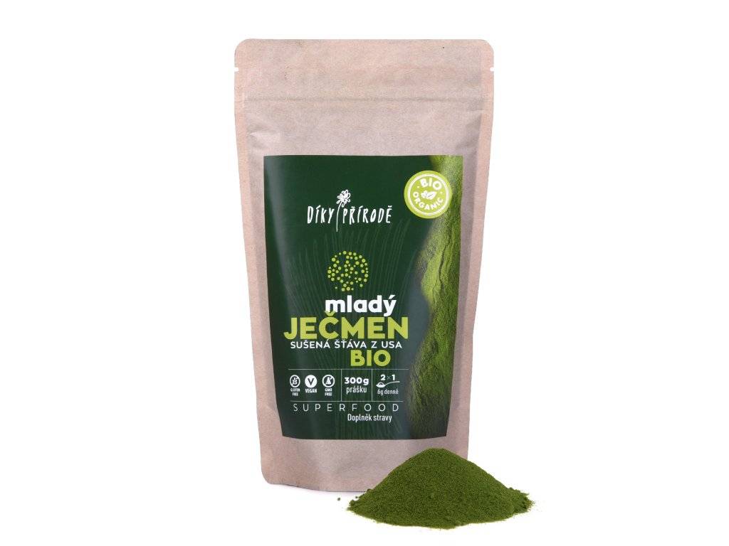 DÍKY PŘÍRODĚ Mladý ječmen BIO sušená šťáva