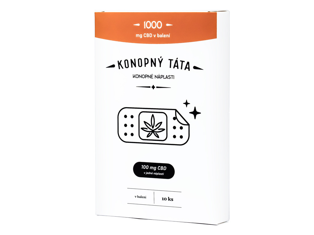 KONOPNÝ TÁTA CBD NÁPLASTI 1000 MG