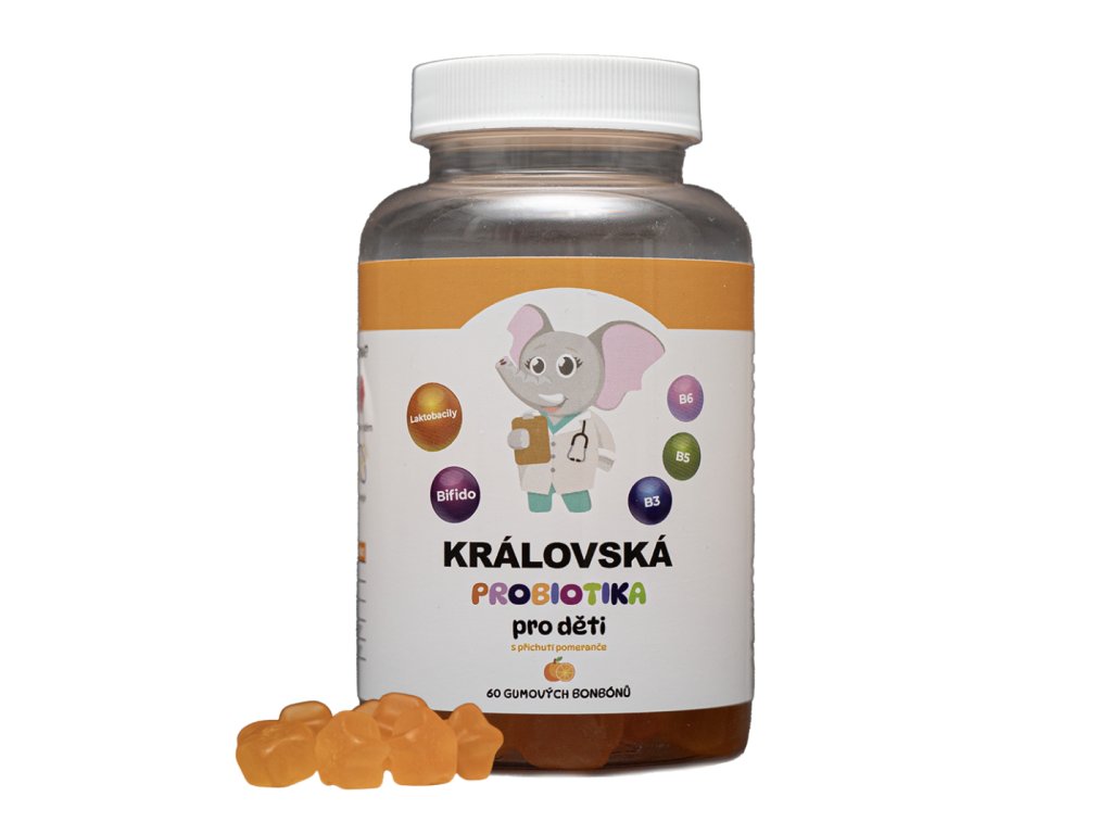 Kralovstvizdravi.cz Královská Probiotika pro děti, komplex laktobacilů a bifidobakterií s vitamíny B3, B5, B6