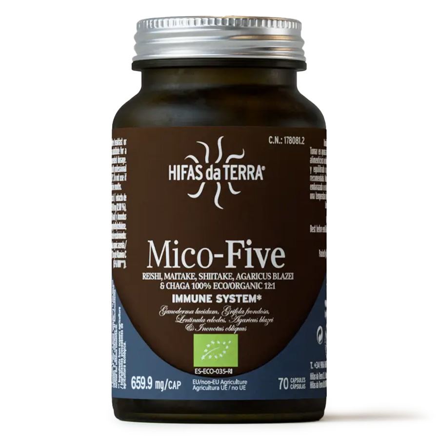 Hifas da Terra Mico-Five Immune System Bio (Reishi, Maitake, Shiitake, Žampion, Chaga)