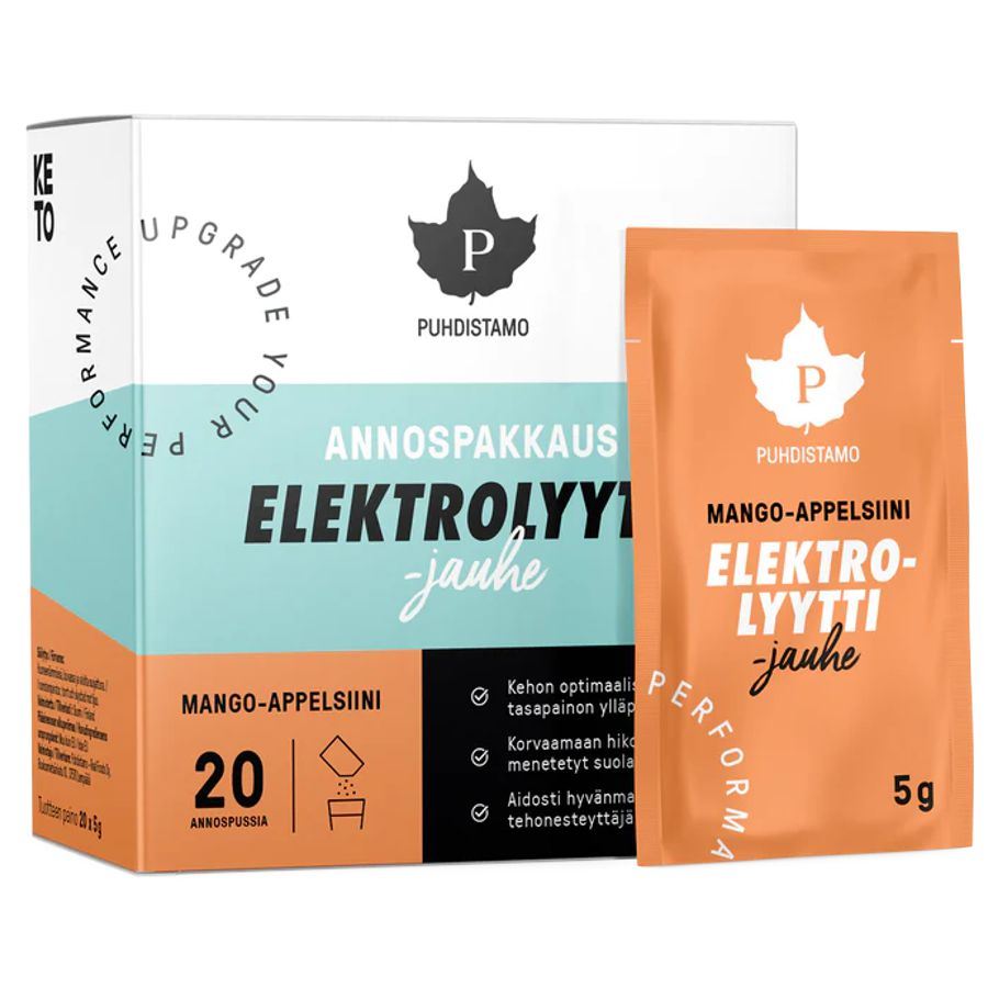 Puhdistamo Electrolyte Powder Mango Orange