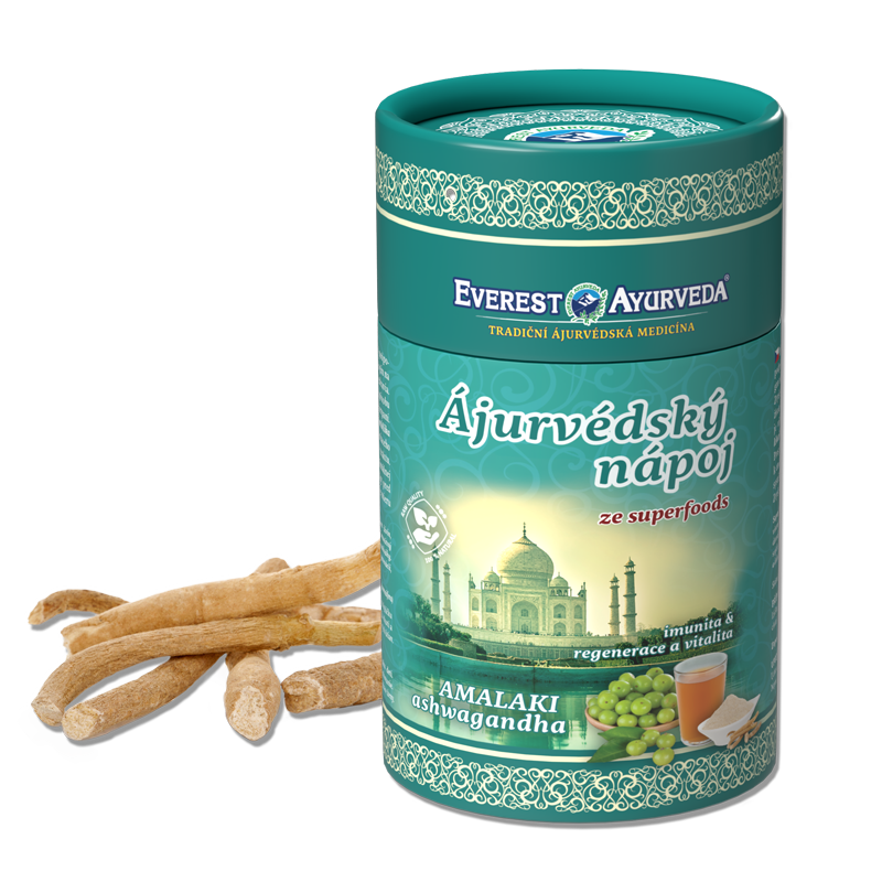 Levně EVEREST AYURVEDA himalájský horký nápoj AMALAKI ashwagandha
