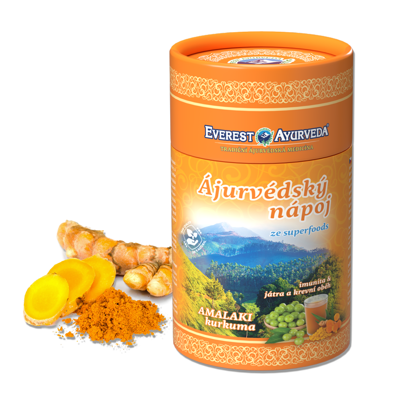Levně EVEREST AYURVEDA himalájský horký nápoj AMALAKI kurkuma