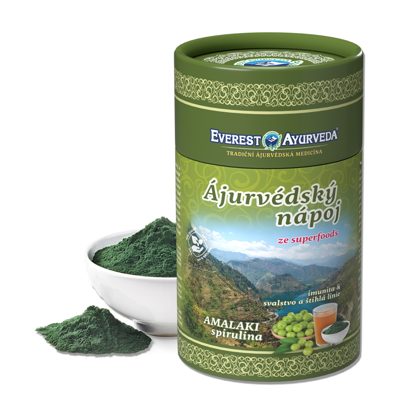 Everest Ayurveda himalájský horký nápoj AMALAKI spirulina 100 g