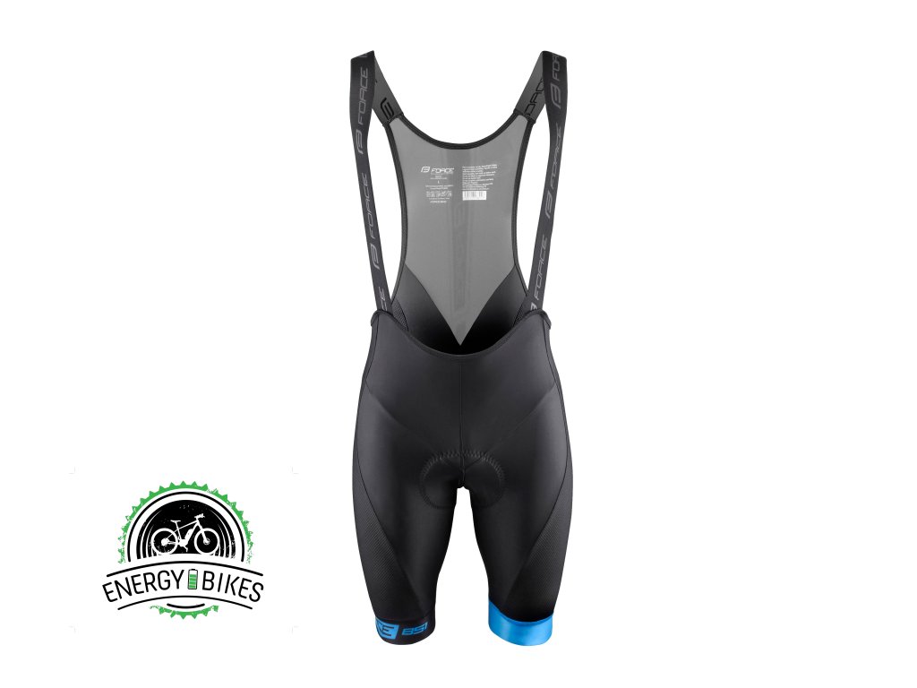 Pánske kraťasy F B51 s trakmi a vložkou, čierno-modré (farba Modrá, Veľkosť S)