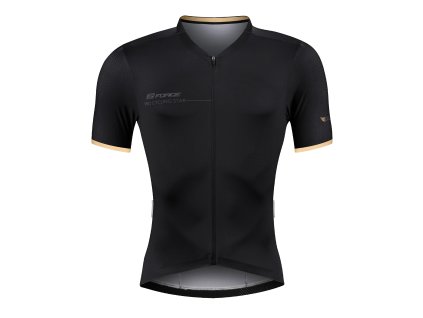 dres FORCE GOLD kr. rukáv, černo-zlatý L (Veľkosť L, farba Zlatá)