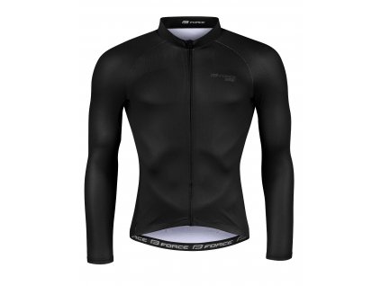 Pánsky dres FORCE PURE dlhý rukáv, čierny (Veľkosť M, farba Čierna)