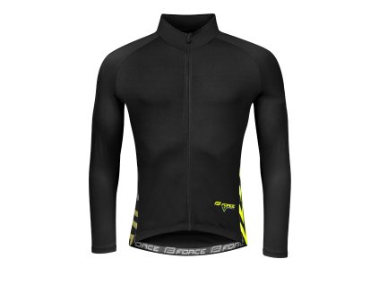 Pánsky dres FORCE SPIKE dlhý rukáv, čierno-fluo (farba Fluo, Veľkosť L)
