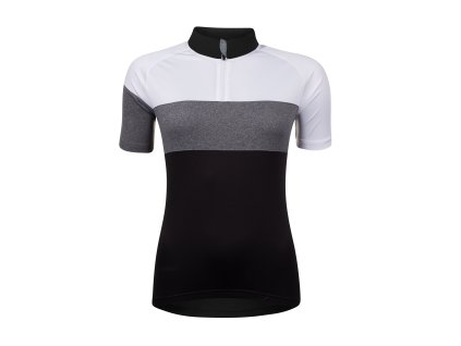 Dámsky dres FORCE VIEW LADY krátky rukáv, čierno-bielo-šedý (Veľkosť L, farba Čierna)