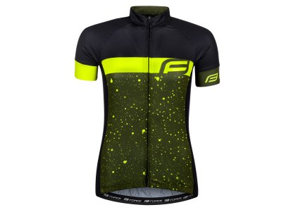 Dámsky dres FORCE SPRAY LADY krátky rukáv, army-fluo (Veľkosť L, farba Fluo)