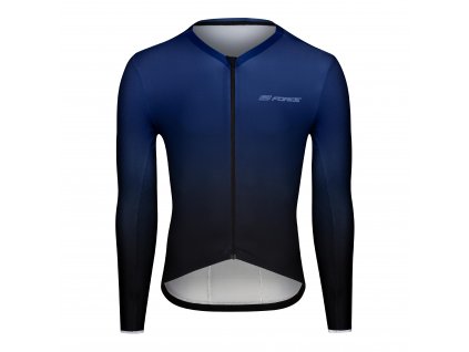 Pánsky dres FORCE SMOOTH dlhý rukáv, modro-čierny (Veľkosť M, farba Modrá)