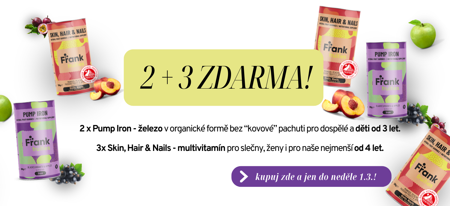 2+3 ZDARMA - Vitamínové gummies Frank Fruities