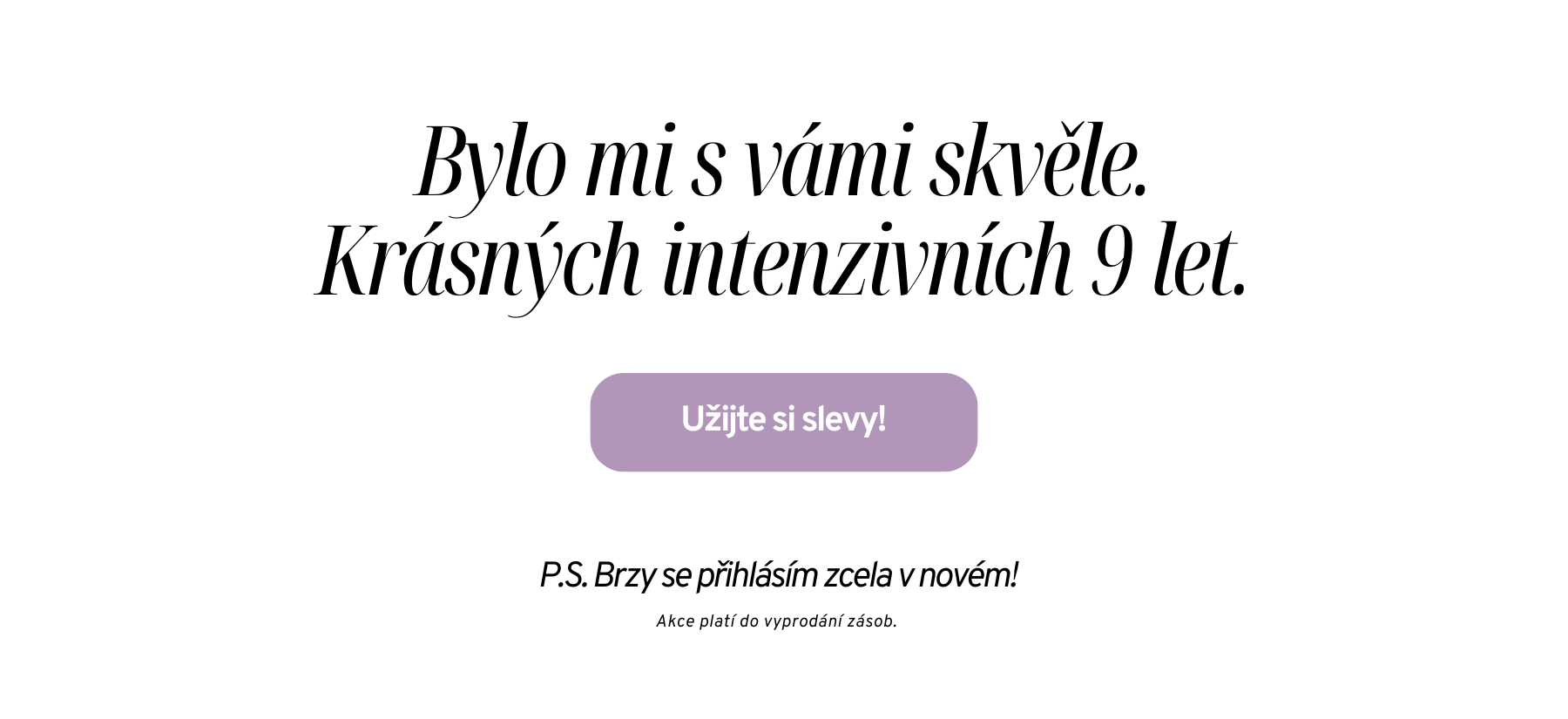 Slevy - konečný výprodej
