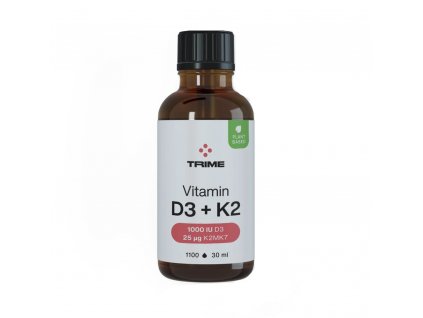 Vitamín D3 + K2, 1000 IU D3 / 25µg K2-MK7, 1000 kapek