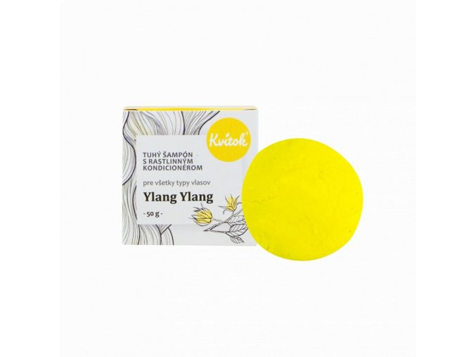 Kvitok Tuhý šampon s kondicionérem pro světlé vlasy Ylang Ylang XXL (50 g) - krásně pění