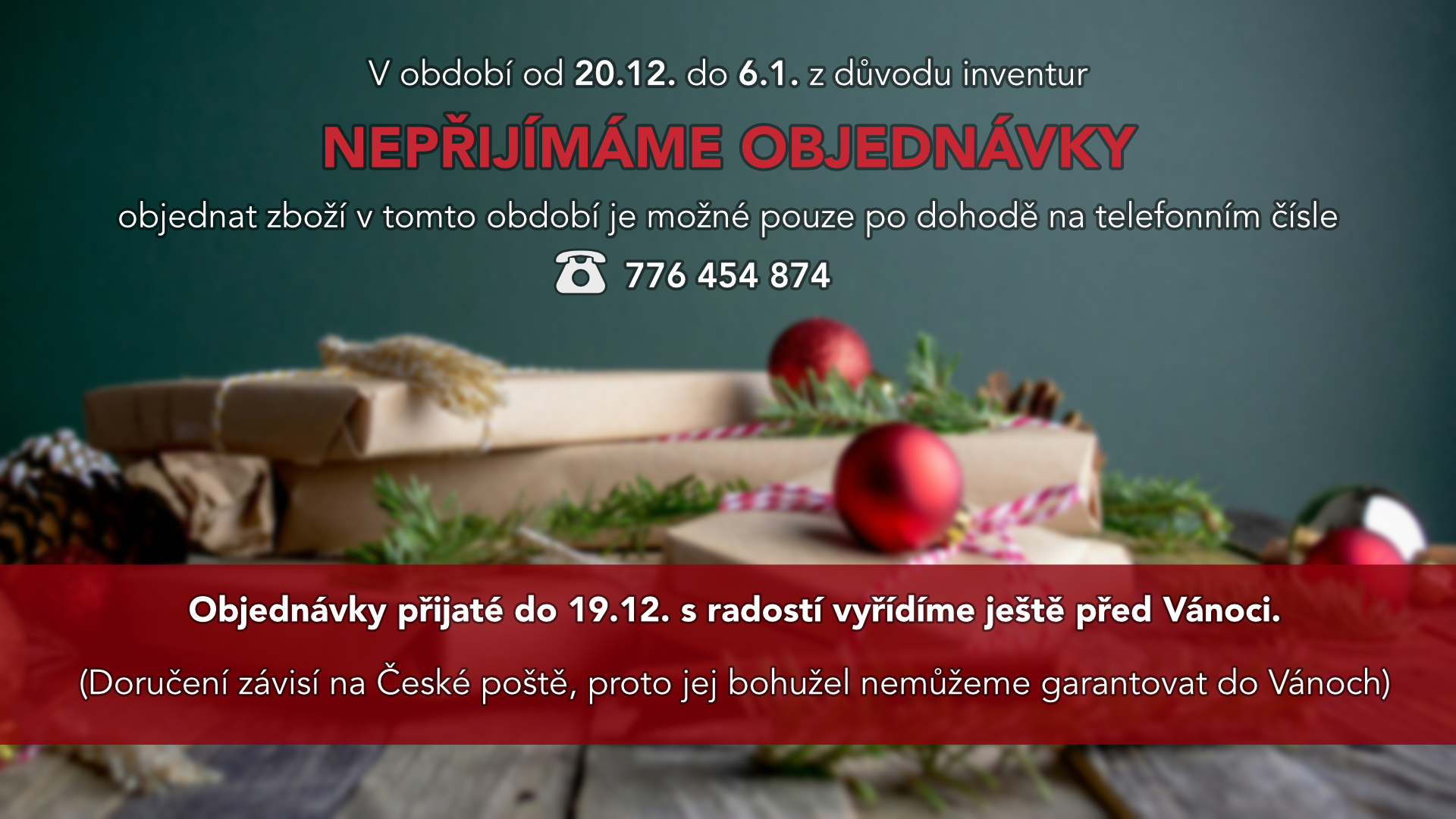 upozornění inventury