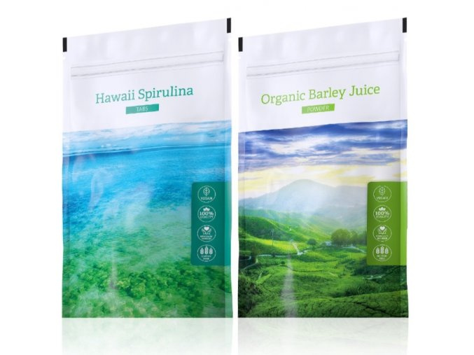 Barley Juice powder a Hawaii Spirulina tabs od Energy