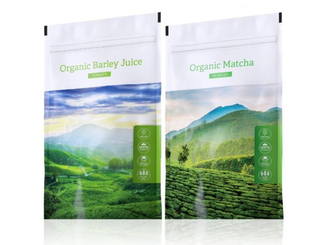 Barley Juice powder a Organic Matcha powder od Energy