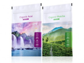 Organic Acai powder a Organic Matcha powder od Energy