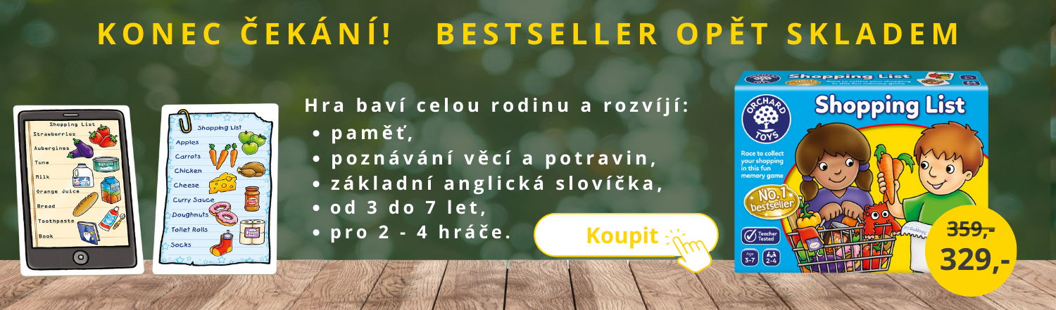 Shopping list anglická hra pro děti