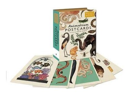 3975 postcard animalium botanicum 5pce set