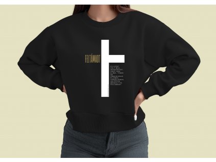 FELTÁMADT fekete pulóver