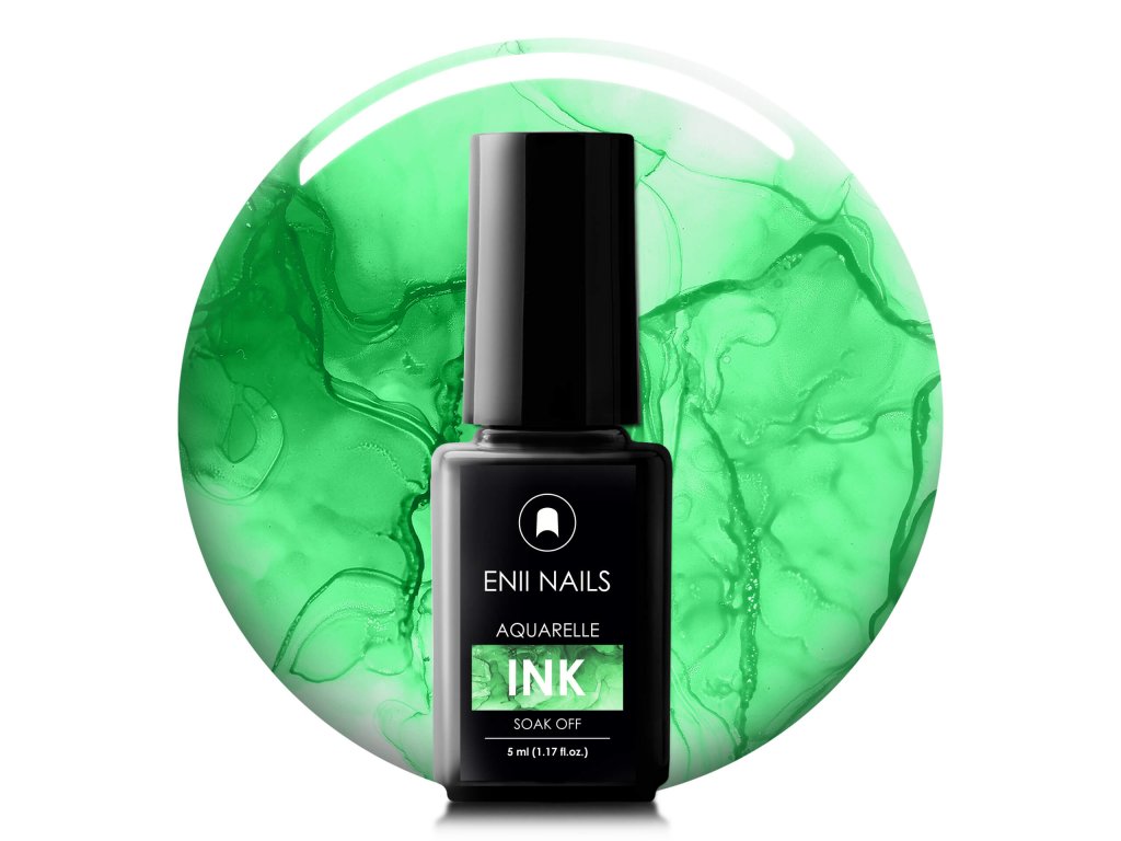 Zelený Zdobící lak na nehty Aquarelle ink 3 Green 5ml