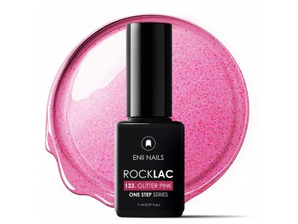Růžově glitrový Rocklac 133 Sweet Candy 11ml