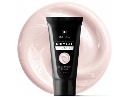 Tělový Poly gel se třpytkami Ceramic v tube 3 Shimmer Pink 30ml