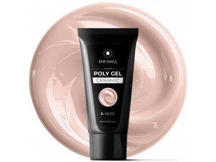 béžový Poly gel Ceramic v tube 5 Beige 30ml