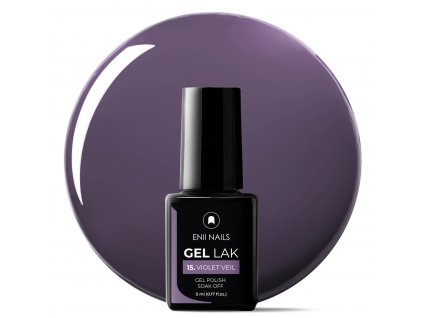 Tmavě fialový Gel lak 15 Violet Veil 5ml