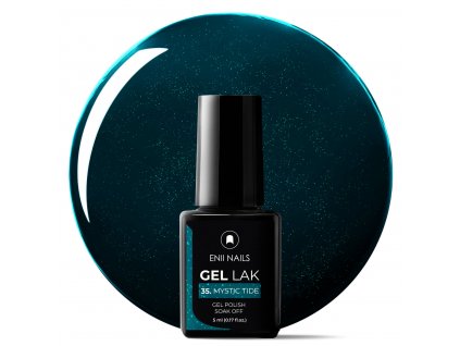 Smaragdově zelený glitrový Gel Lak 35 Mystic Tide 5ml