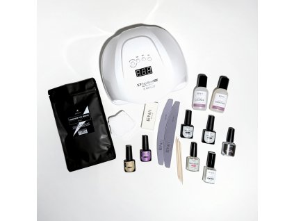 ENII Gel Lak Sada AMAZING s lampou 54W - GLITTER