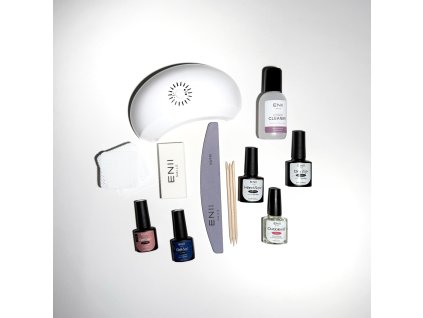 ENII Gel Lak Startovací Sada s lampou 24W - Blue & Nude